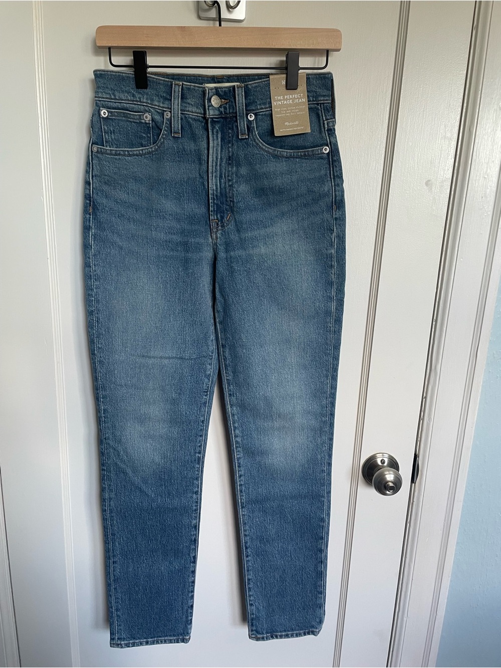 Madewell The Perfect Vintage Jean Size 25 Medium Wash High Rise Tapered NWT